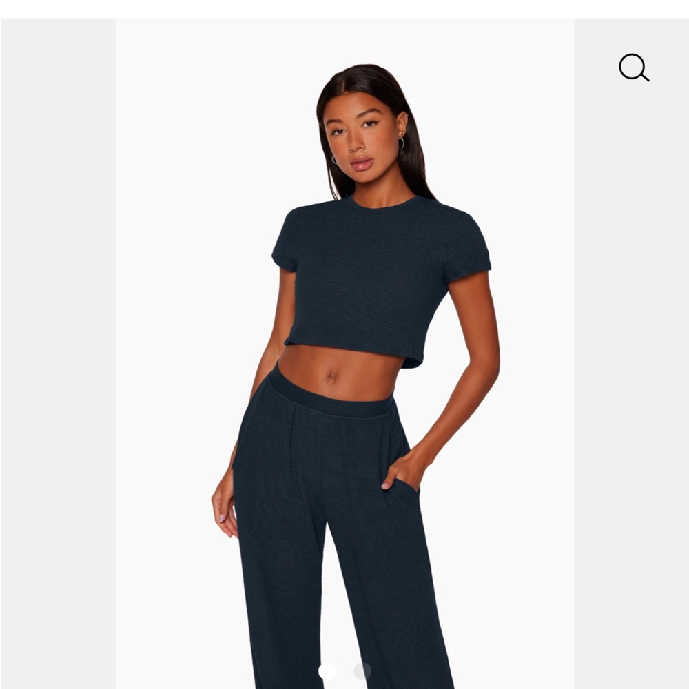 Set active lounge crop tee